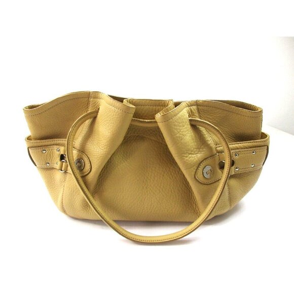 Cole Haan Village Classic Tote Handbag Womens Beige Leather with Two Pouch - Picture 5 of 6